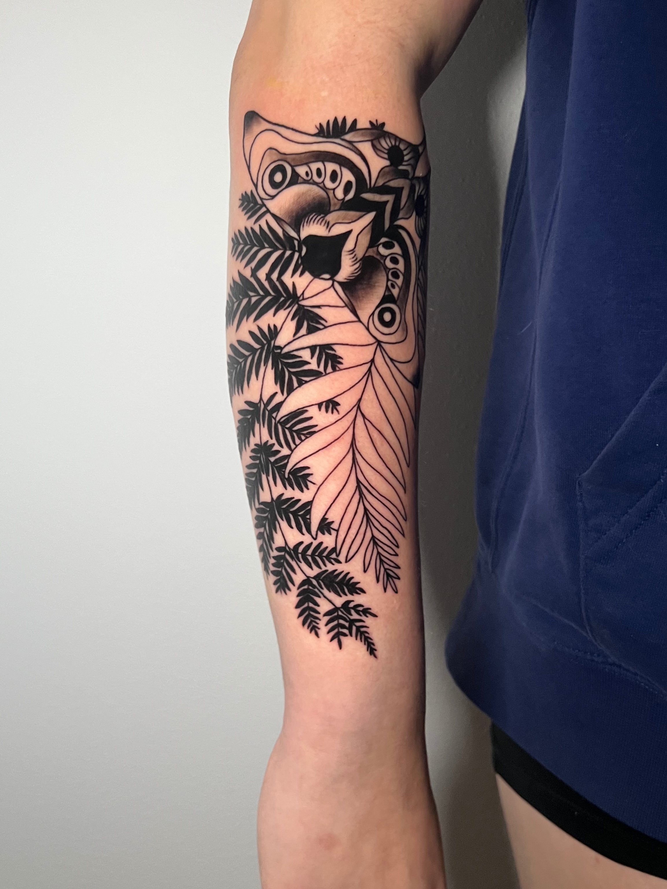 Traditional tattoo on the forearm by Jesus at Platinum Tattoos & Piercings, San Antonio TX