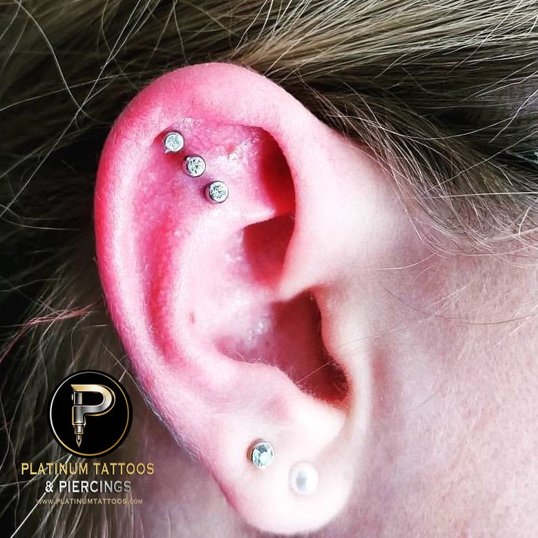 Flat piercing with Surgical Steel Labret Stud/Flat Back by Other by Mingo at Platinum Tattoos & Piercings, San Antonio TX