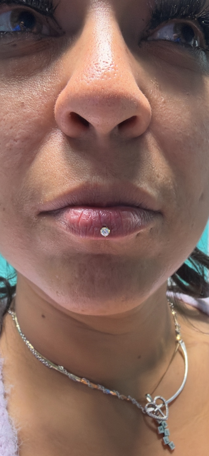 body piercing with 14k Yellow Gold Threadless by Junipurr by Mingo at Platinum Tattoos & Piercings, San Antonio TX
