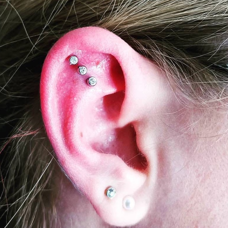 Flat piercing with Surgical Steel Labret Stud/Flat Back by Other by Mingo at Platinum Tattoos & Piercings, San Antonio TX
