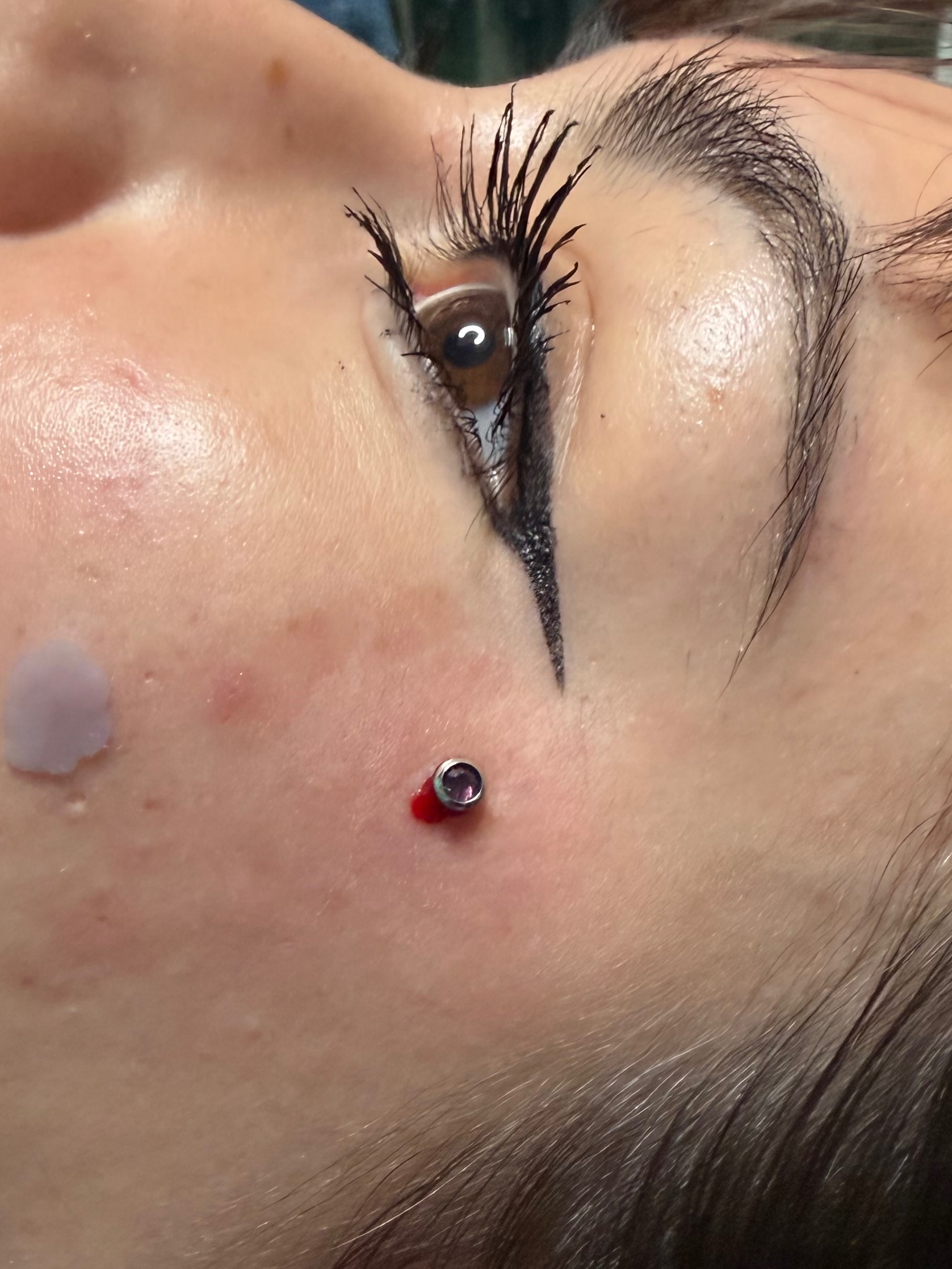 Dermal piercing with Implant Grade Titanium by Other by Mingo at Platinum Tattoos & Piercings, San Antonio TX
