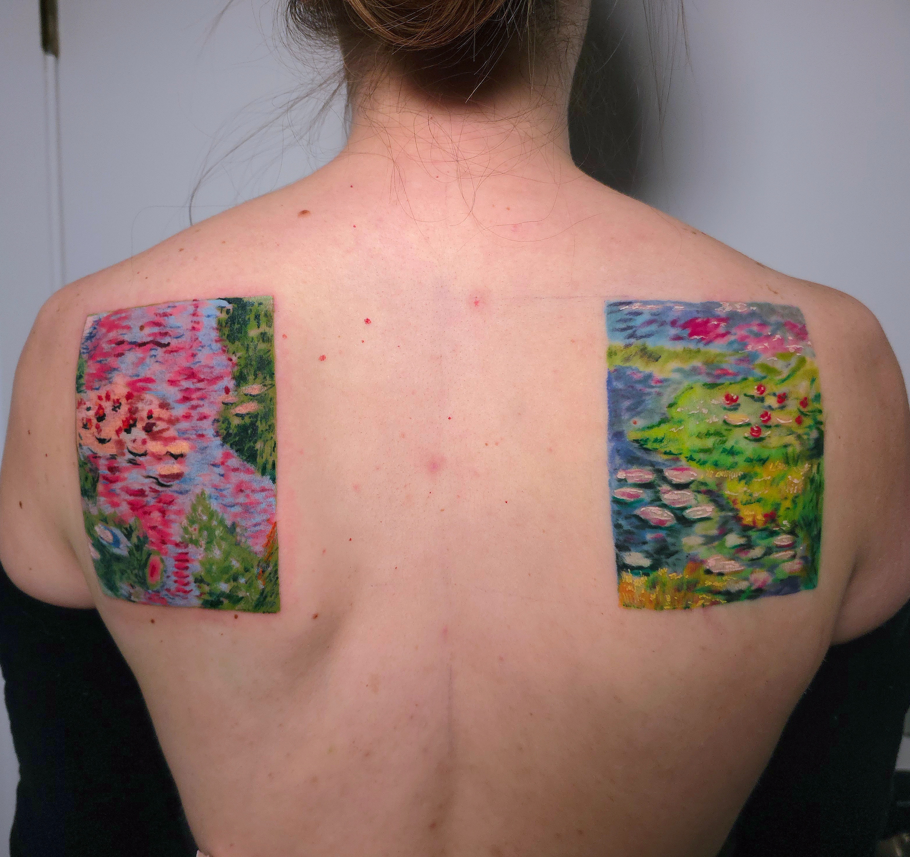 Color tattoo on the Full Back by Lee at Platinum Tattoos & Piercings, San Antonio TX