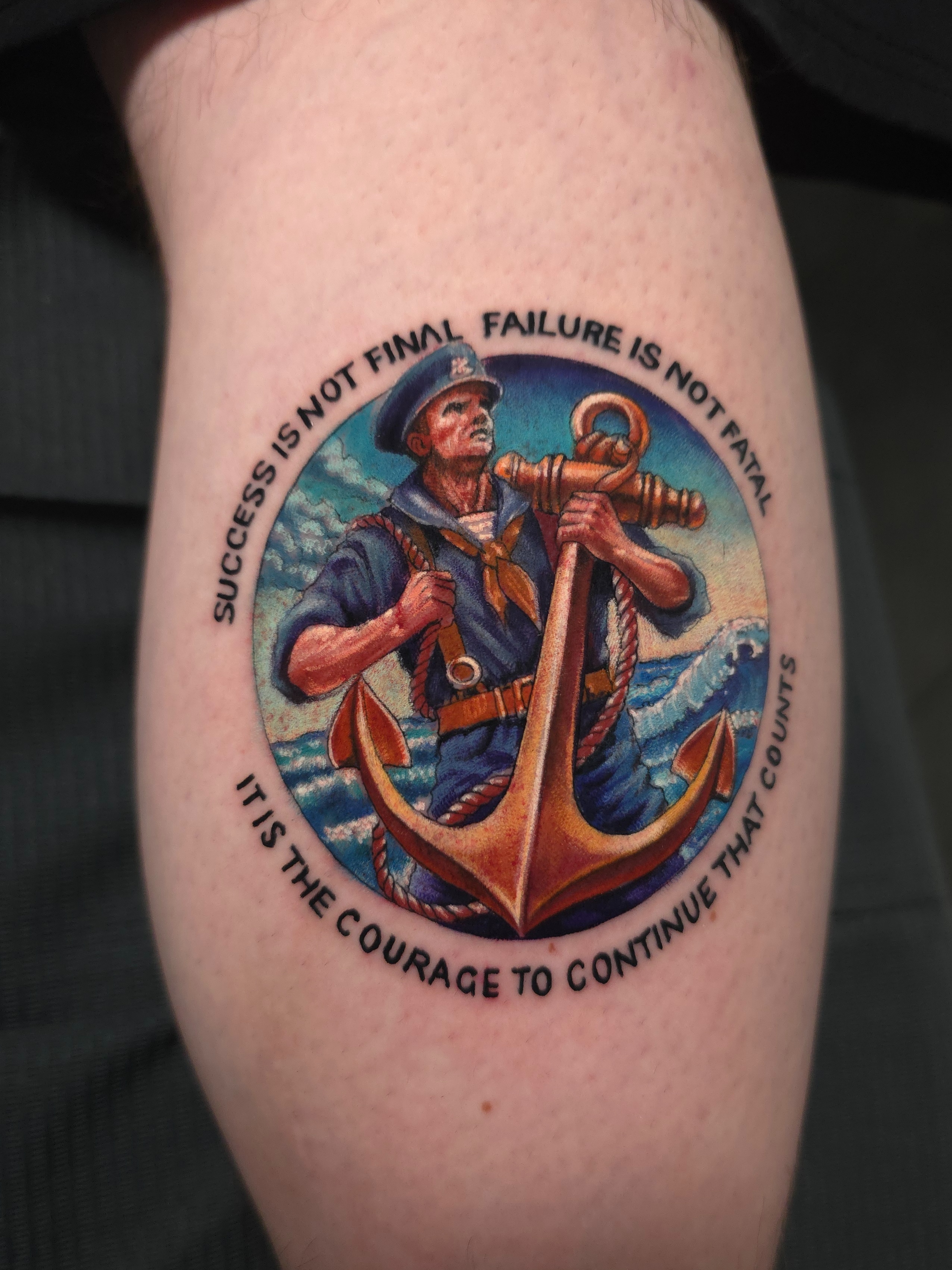 Color tattoo on the Foot by Lee at Platinum Tattoos & Piercings, San Antonio TX
