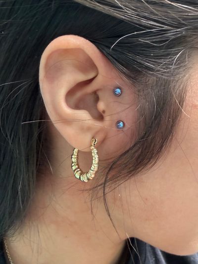 Surface piercing with Implant Grade Titanium Surface Jewelry by Other by Mingo at Platinum Tattoos & Piercings, San Antonio TX