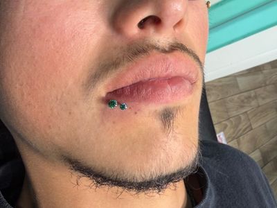 Spider Bites piercing with Implant Grade Titanium Threadless by NeoMetal by Mingo at Platinum Tattoos & Piercings, San Antonio TX