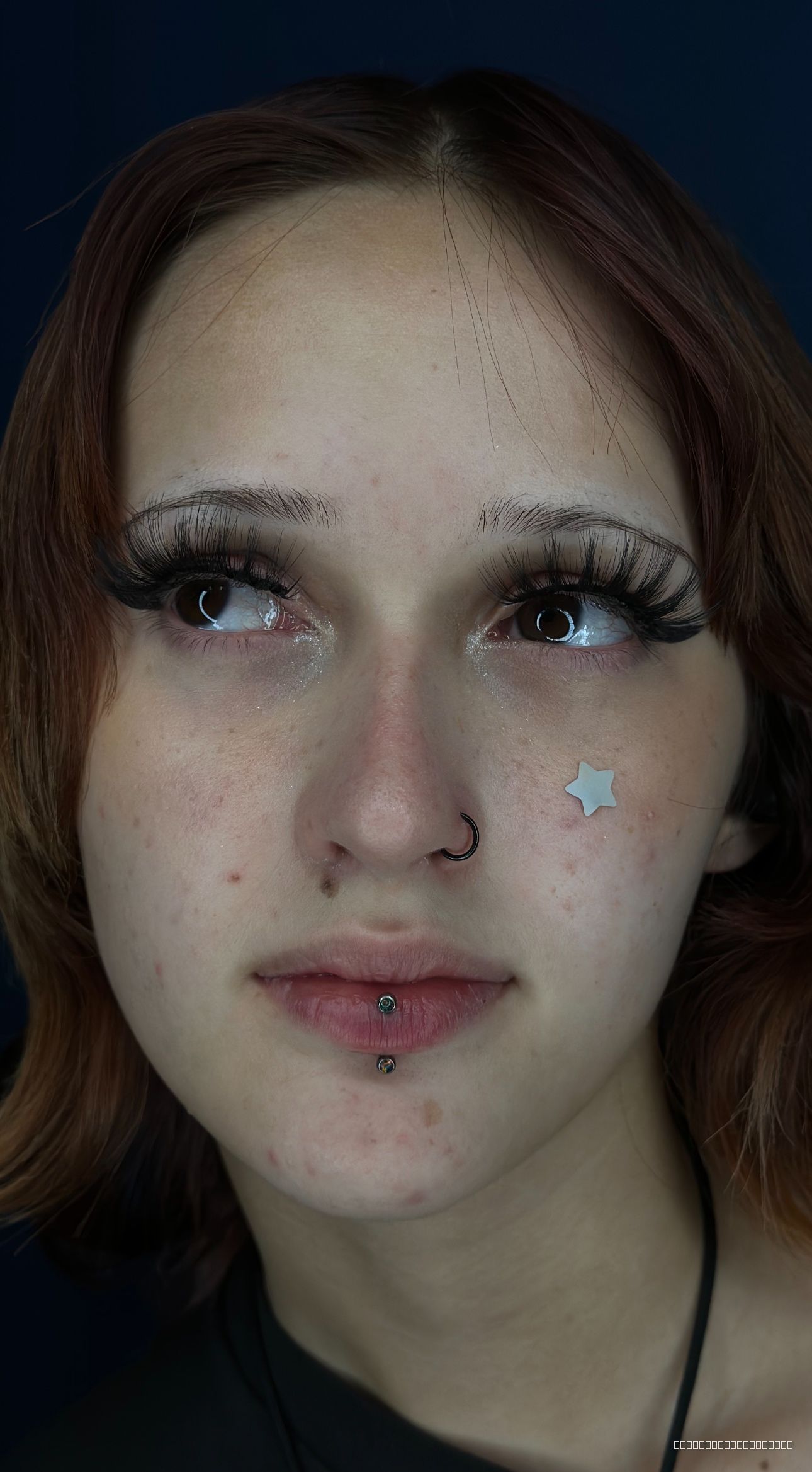 vertical labret nostril piercing curved barbell implant grade titanium neometal