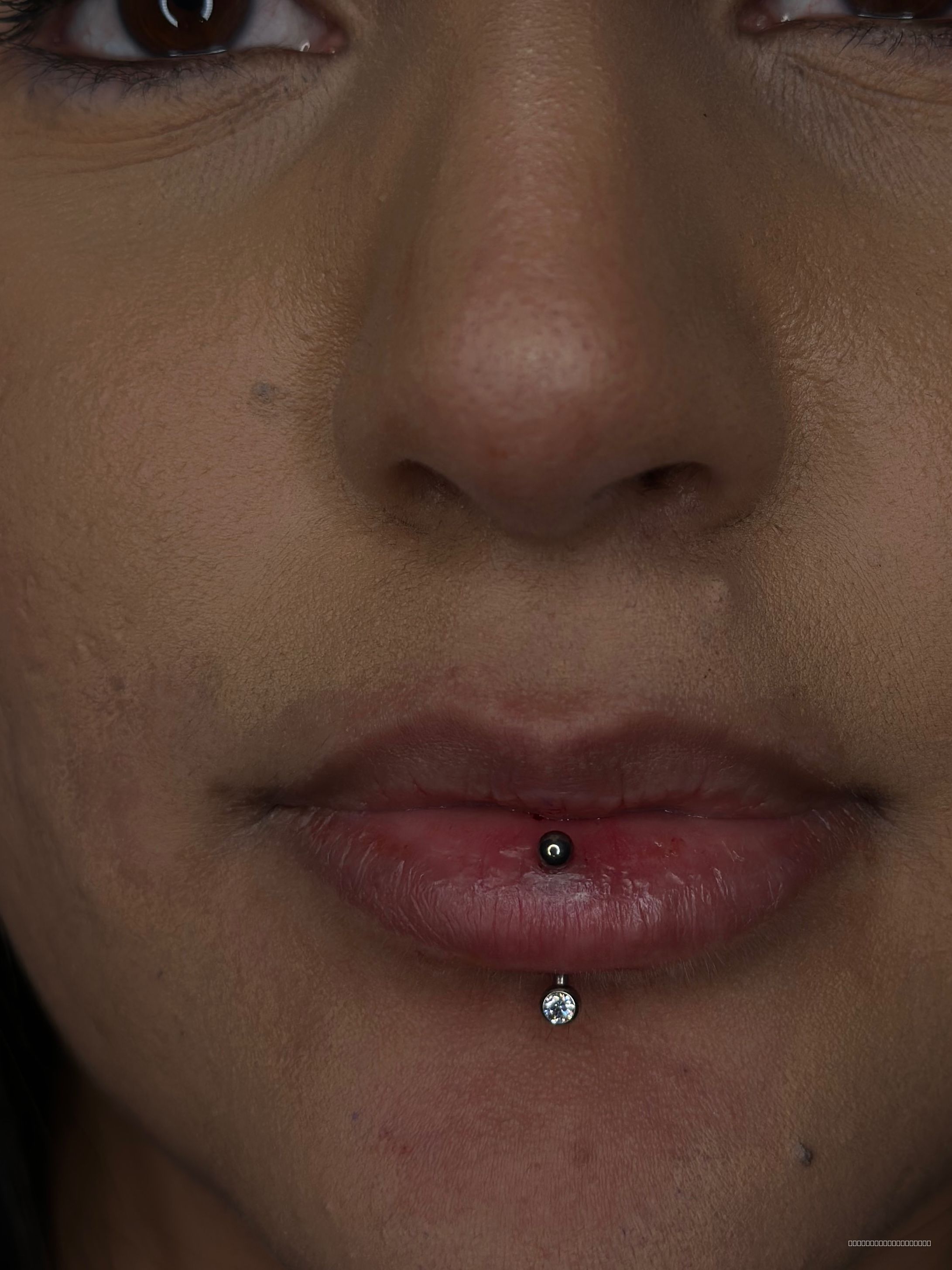 vertical labret piercing curved barbell implant grade titanium neometal
