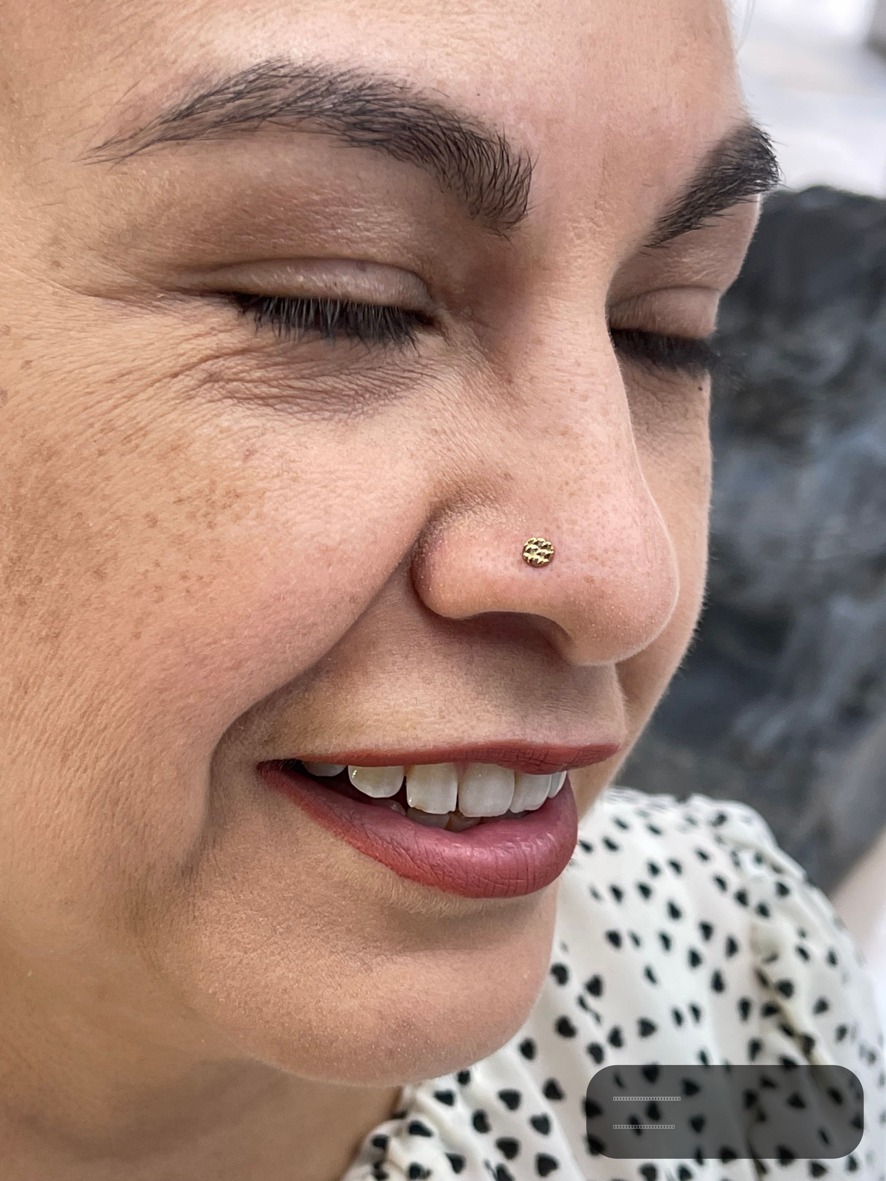 Double Nostril piercing with Implant Grade Titanium Threadless by NeoMetal by Crystal at Platinum Tattoos & Piercings, San Antonio TX