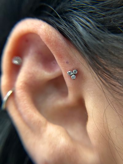 Body piercing with Implant Grade Titanium Threadless by NeoMetal by Jaycee at Platinum Body Piercings, San Antonio TX