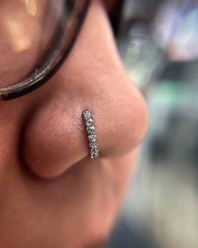 Ring Implant-Grade Titanium CZ (Cubic Zirconia) body jewelry by Jaycee at Platinum Body Piercings, San Antonio TX