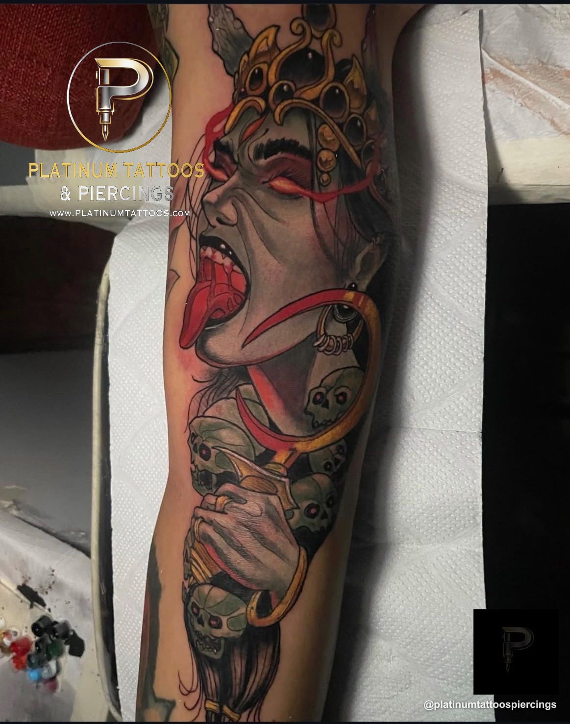 Traditional tattoo by Jesus at Platinum Tattoos & Piercings, San Antonio TX