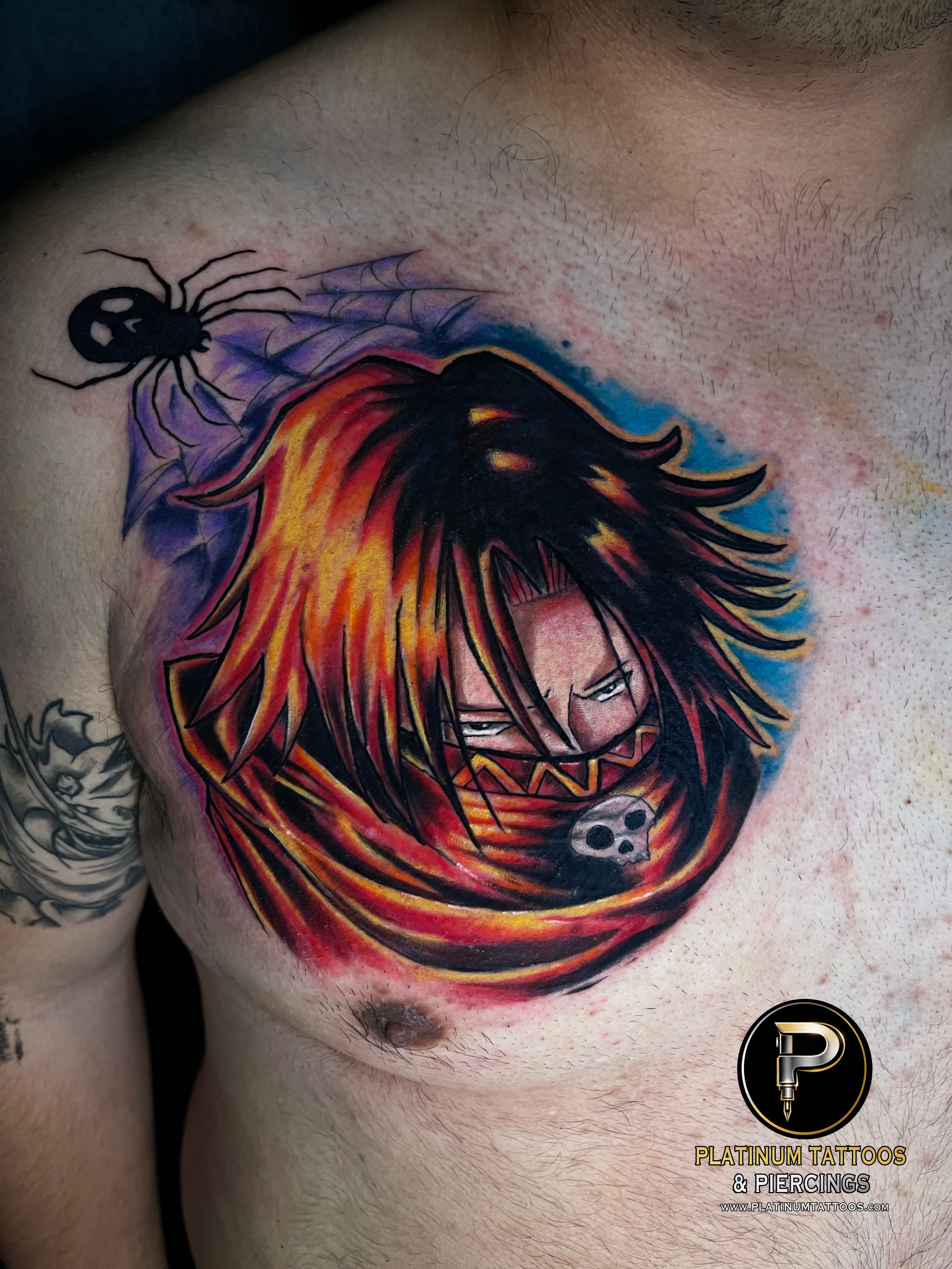 tattoo Neo-Traditional on the Chest by Jerson at Platinum Tattoos & Piercings, San Antonio TX
