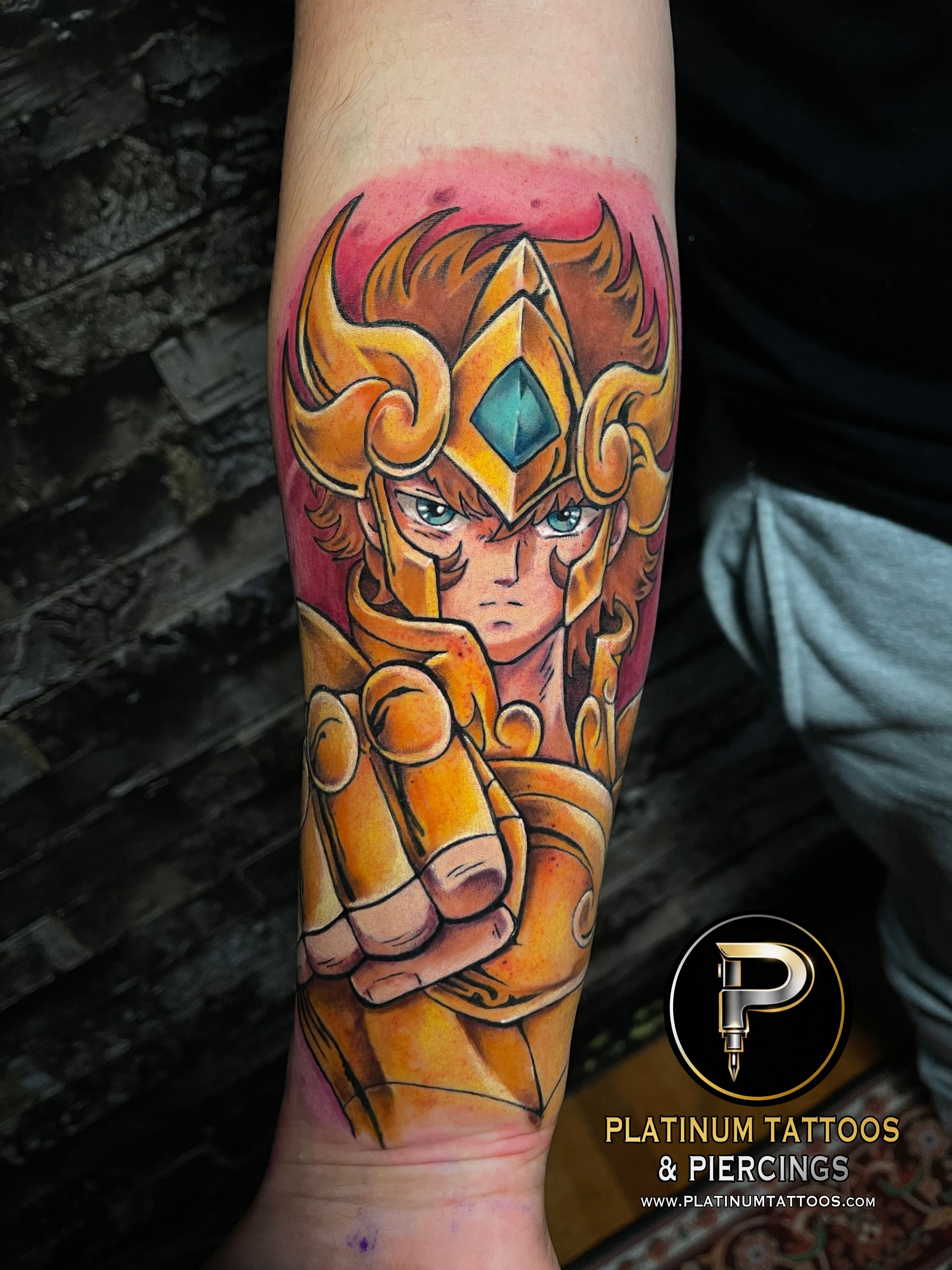 tattoo Trash Polka Neo-Traditional on the Forearm by Jerson at Platinum Tattoos & Piercings, San Antonio TX