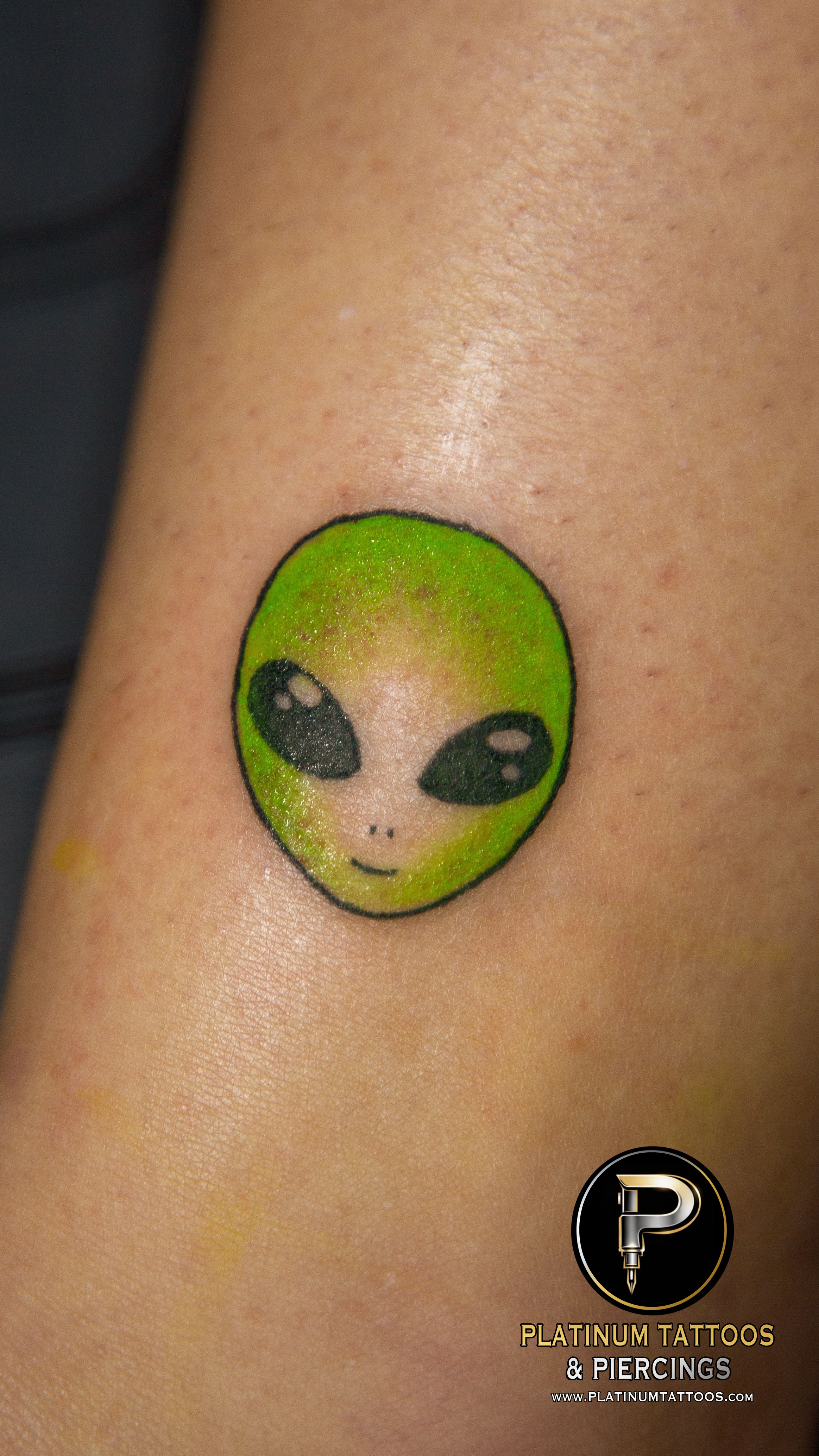 Linework tattoo on the ankle by Jesus at Platinum Tattoos & Piercings, San Antonio TX