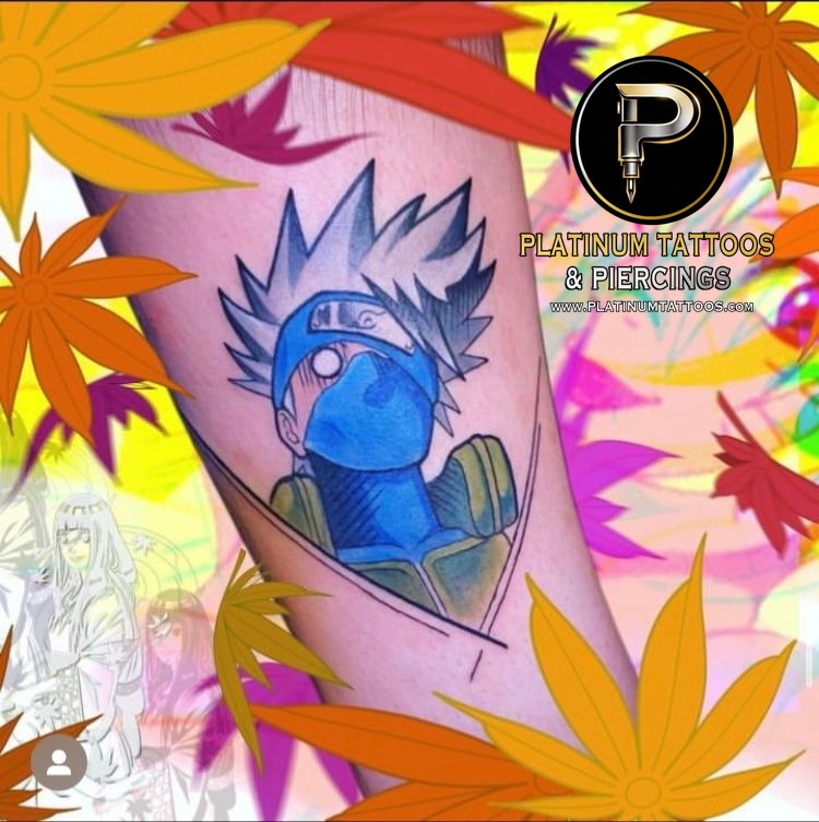 Anime tattoo on the forearm at Platinum Tattoos & Piercings, San Antonio TX