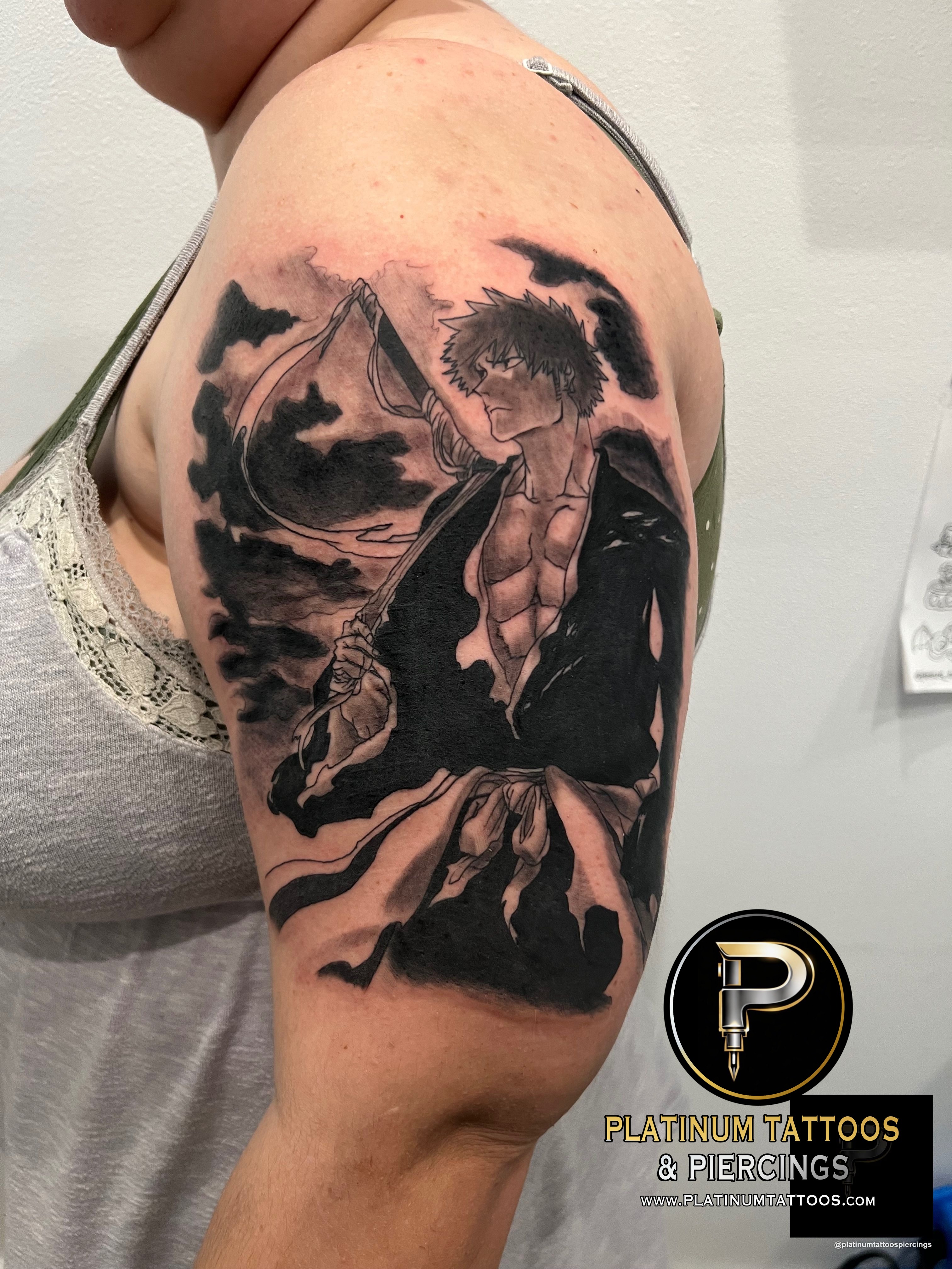Anime tattoo by Jesus at Platinum Tattoos & Piercings, San Antonio TX