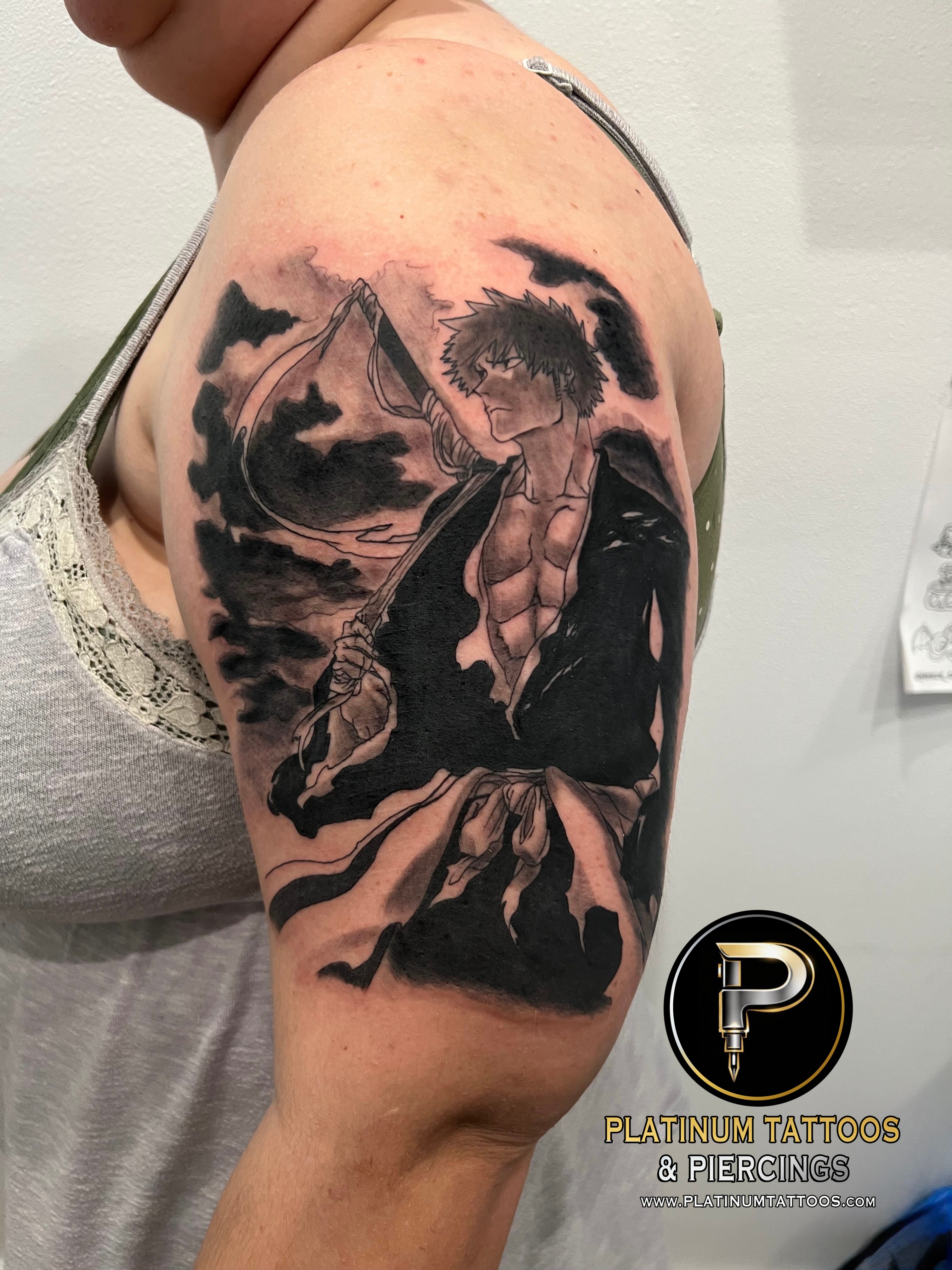 Anime tattoo by Jesus at Platinum Tattoos & Piercings, San Antonio TX