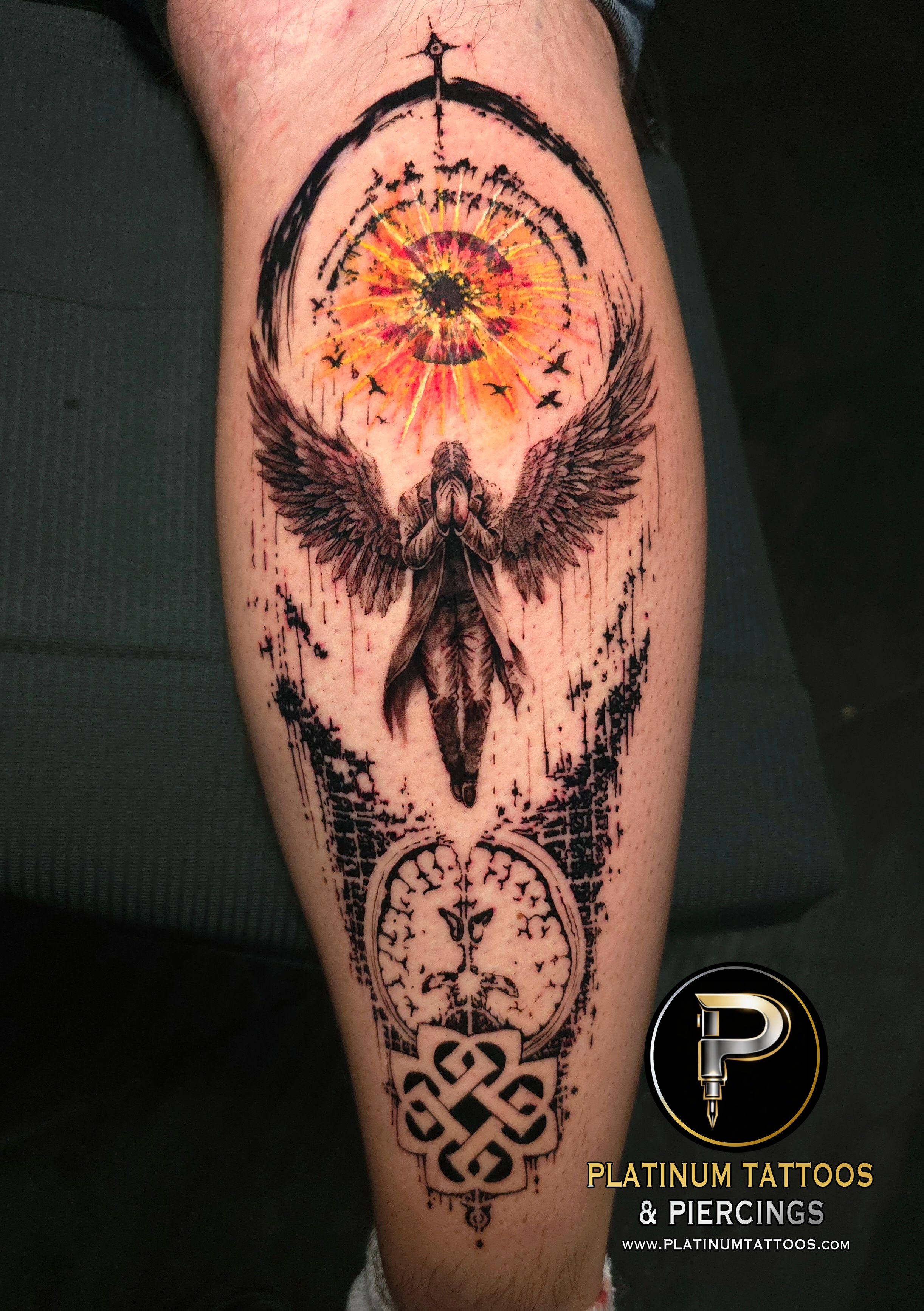 Black & Grey tattoo by Lee at Platinum Tattoos & Piercings, San Antonio TX