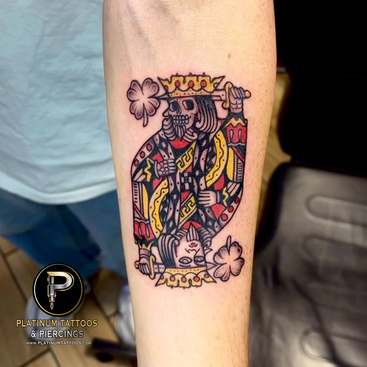 Tattoo on the forearm by Skar at Platinum Tattoos & Piercings, San Antonio TX