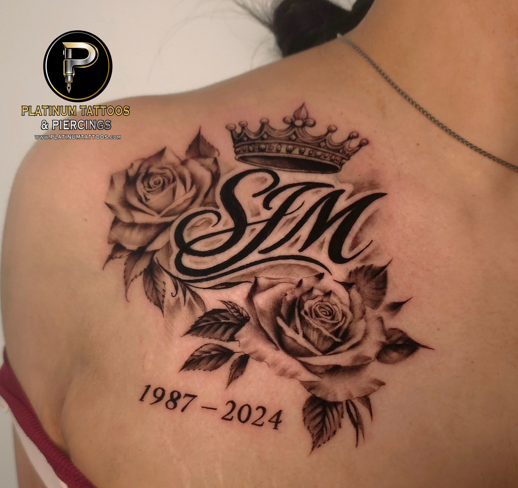 Black & Grey tattoo on the Chest by Lee at Platinum Tattoos & Piercings, San Antonio TX