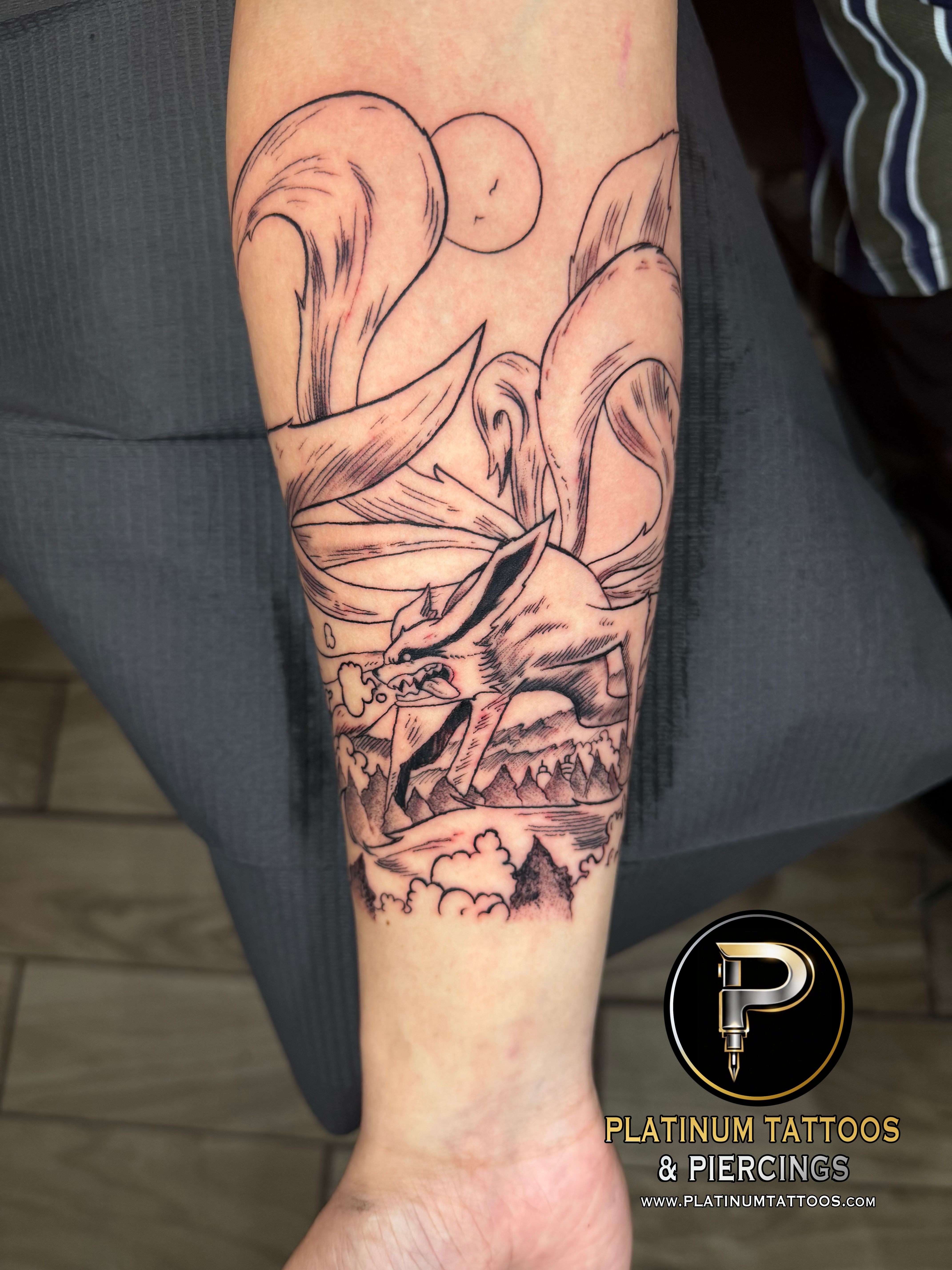 Tattoo Fine Line Blackwork Dotwork Black & Grey on the Forearm by Jerson at Platinum Tattoos & Piercings, San Antonio TX