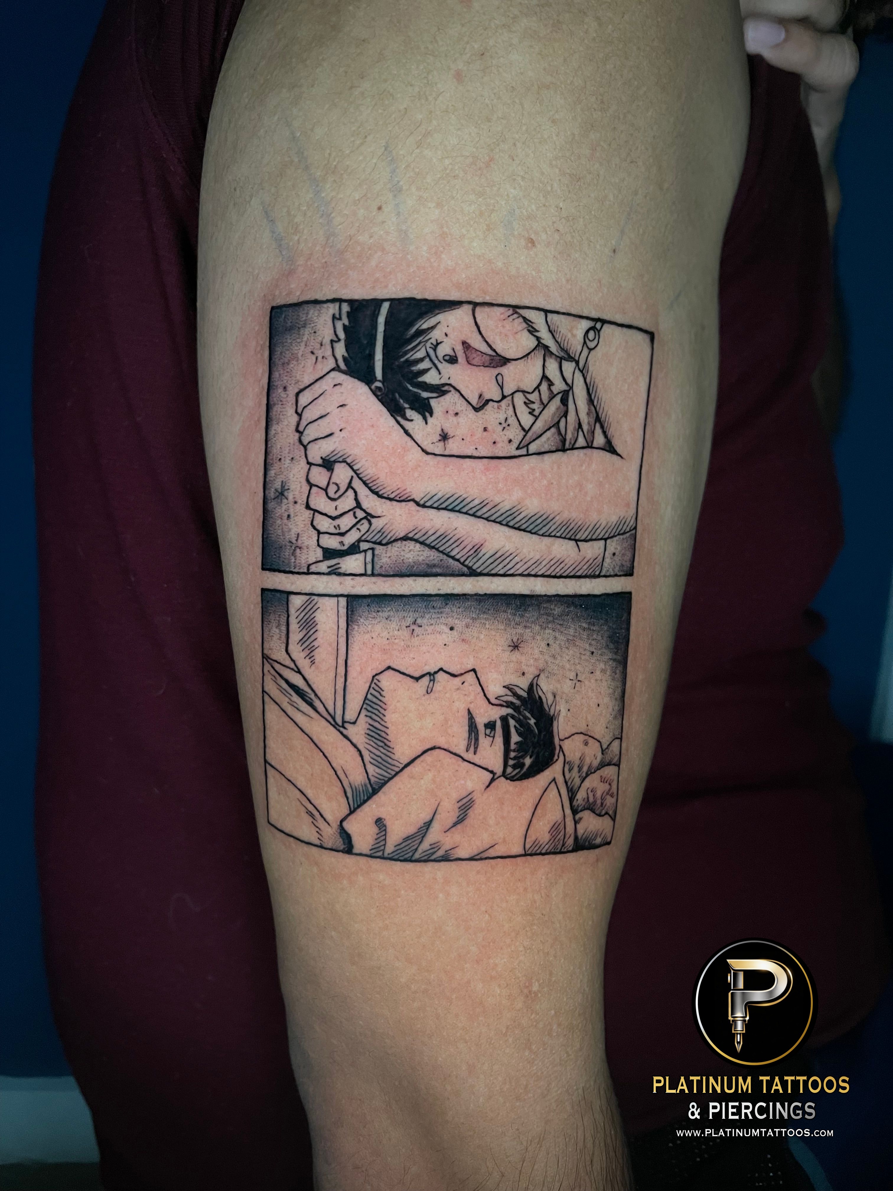 Tattoo Sketch Illustrative Dotwork Blackwork on the Forearm by Jerson at Platinum Tattoos & Piercings, San Antonio TX