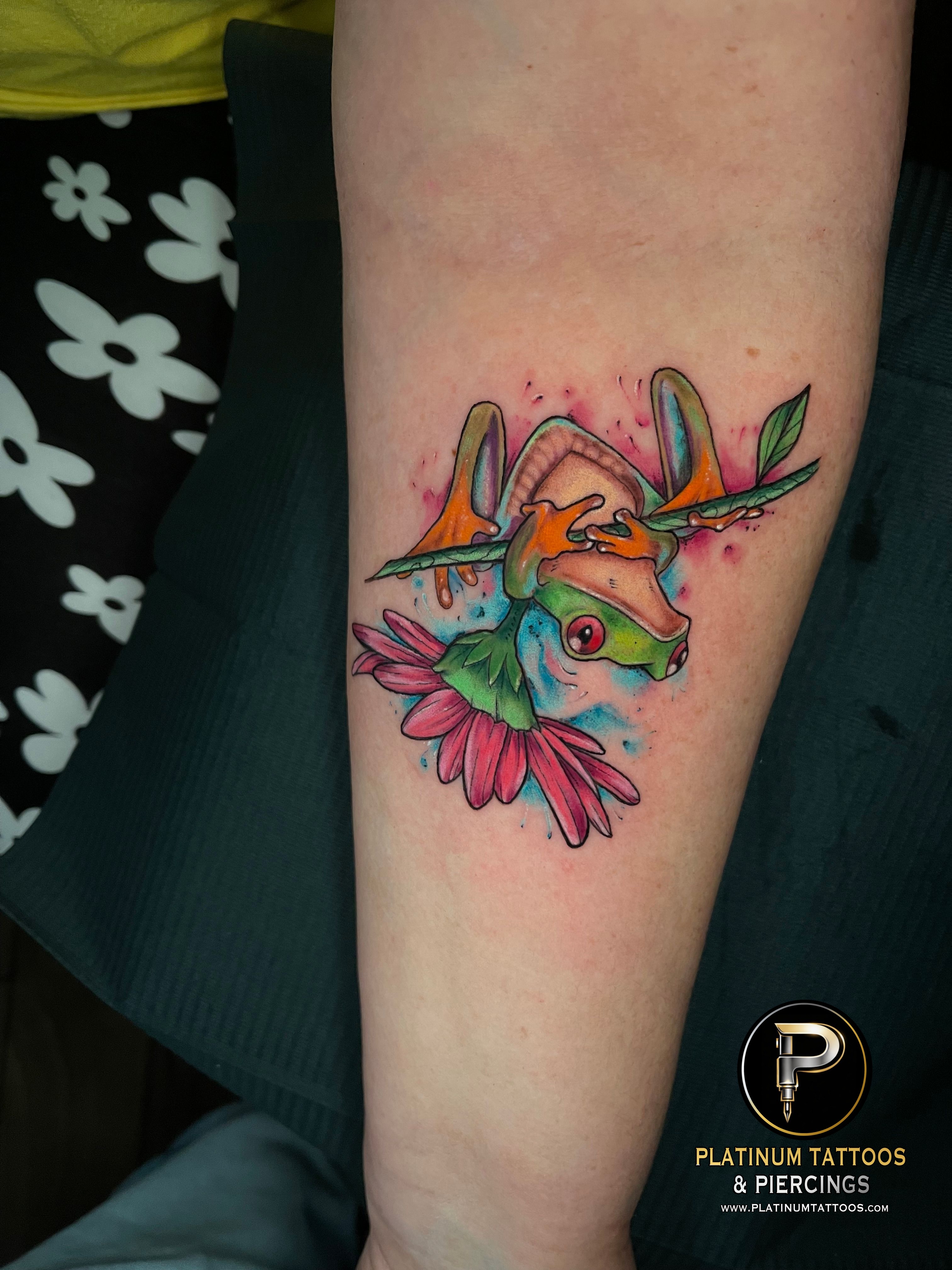 Tattoo Watercolor on the Forearm by Jerson at Platinum Tattoos & Piercings, San Antonio TX