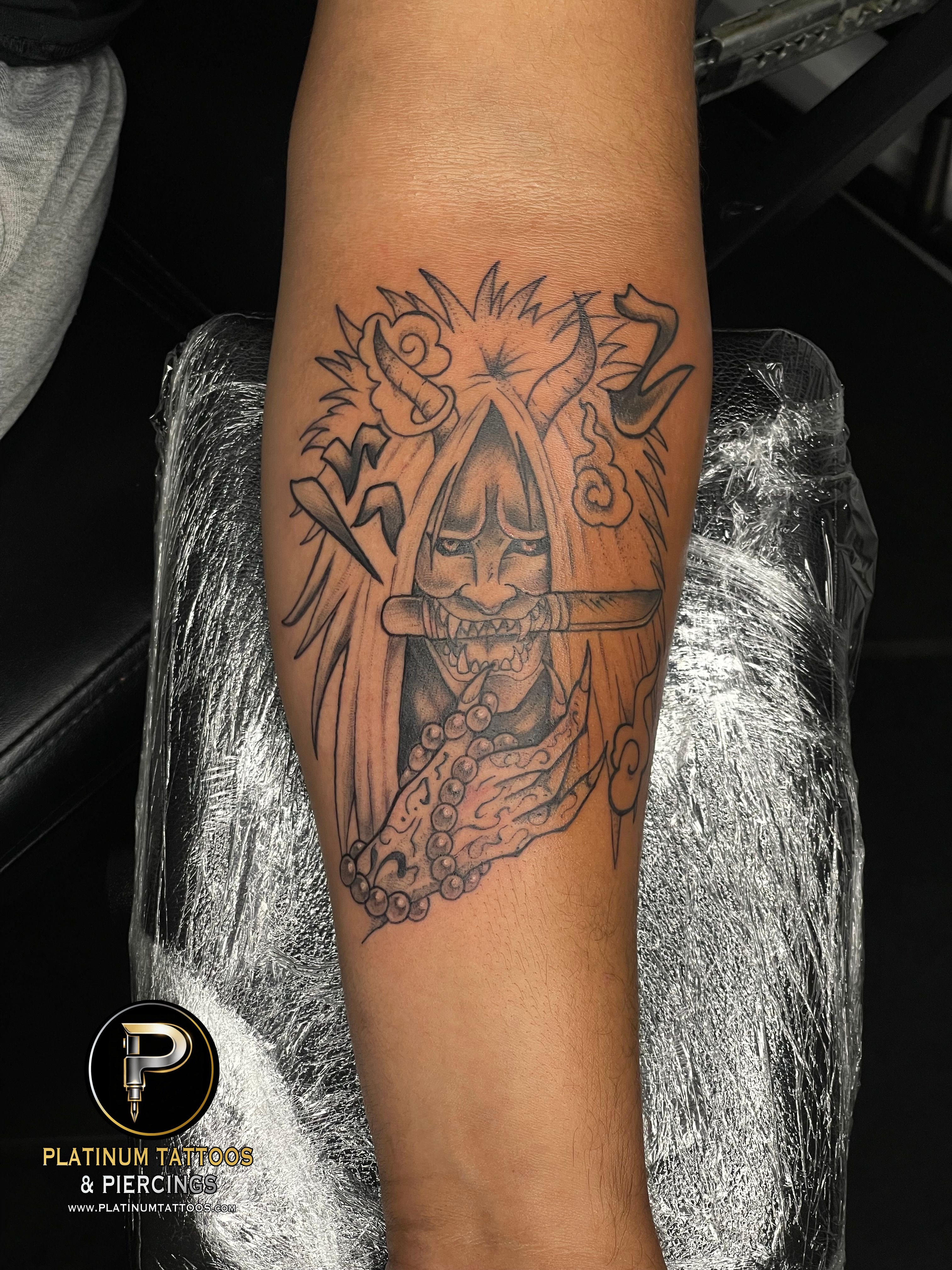 Tattoo Geometric Blackwork Illustrative Dotwork Black & Grey on the Forearm by Jerson at Platinum Tattoos & Piercings, San Antonio TX