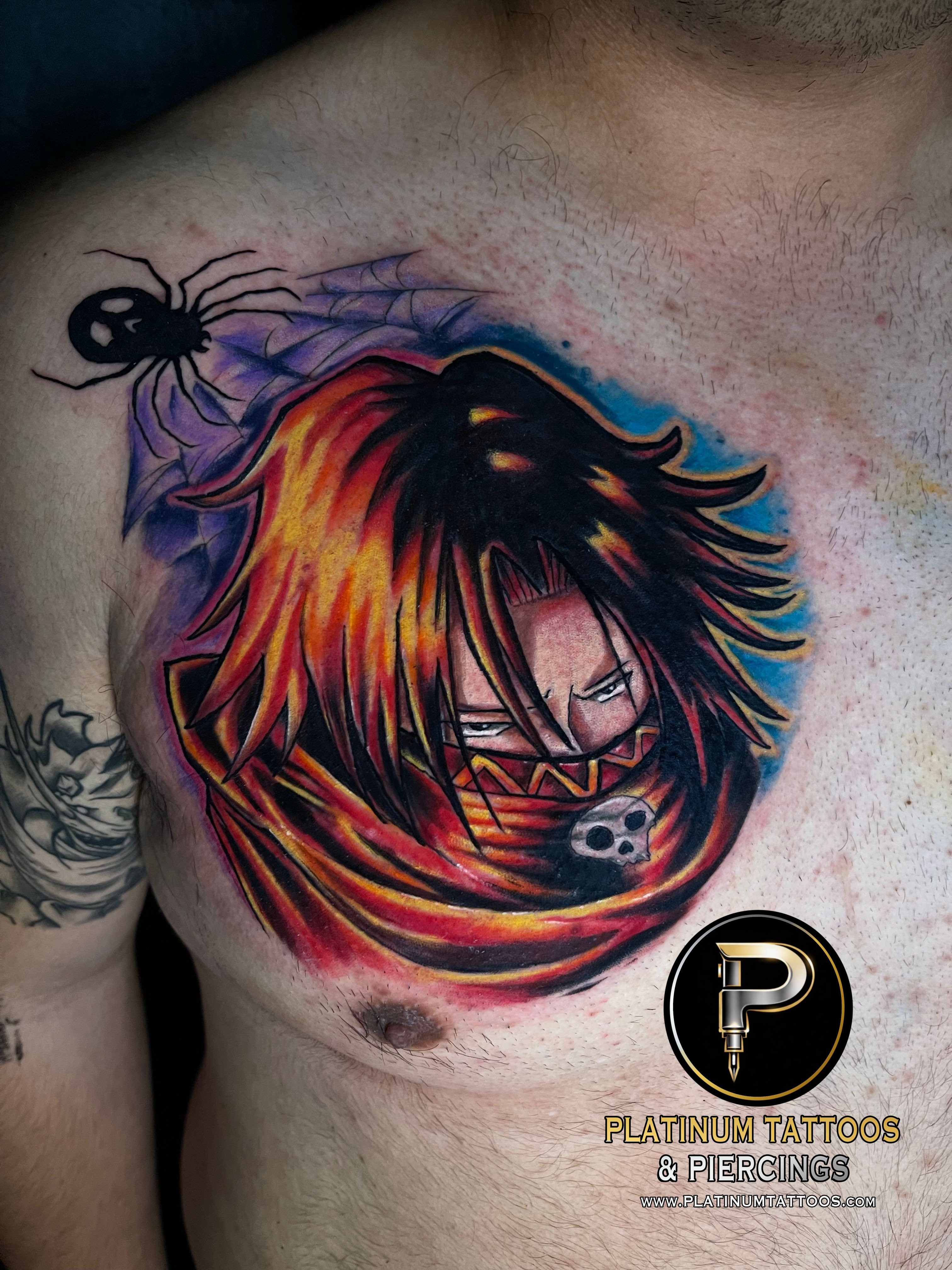 Tattoo Neo-Traditional on the Chest by Jerson at Platinum Tattoos & Piercings, San Antonio TX