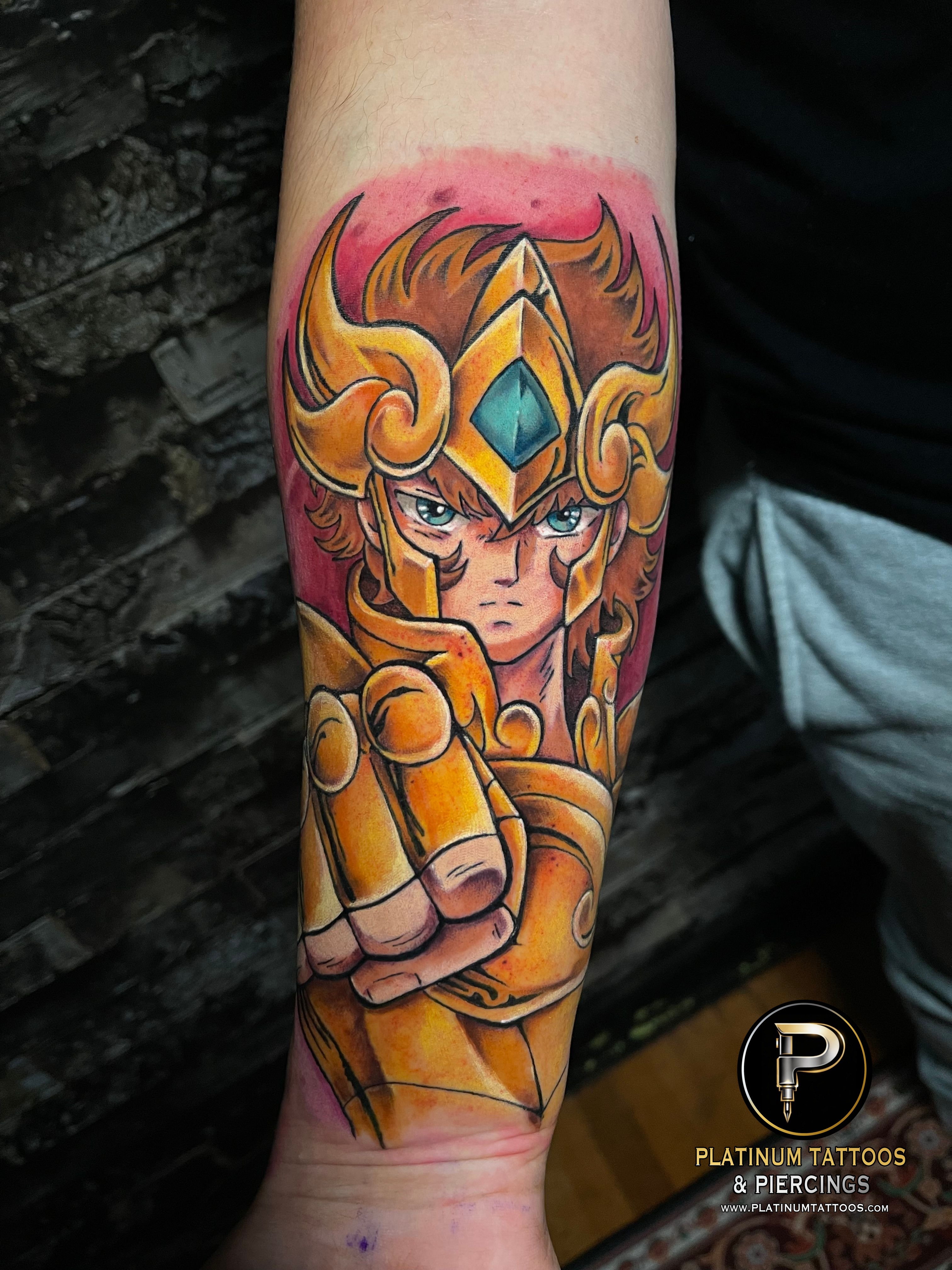 Tattoo Trash Polka Neo-Traditional on the Forearm by Jerson at Platinum Tattoos & Piercings, San Antonio TX