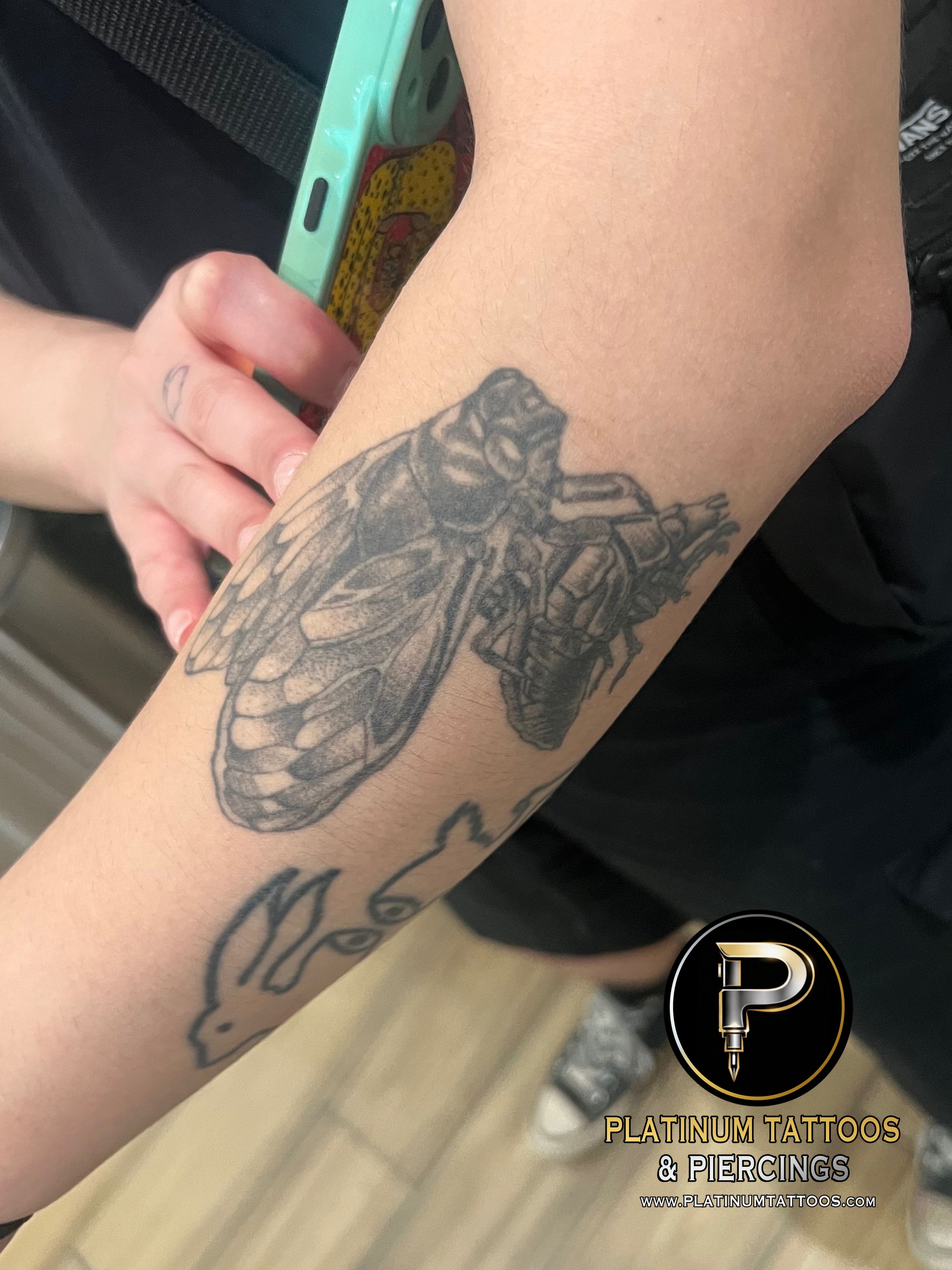 Black & Grey, Blackwork Black tattoo on the Forearm by Jesus at Platinum Tattoos & Piercings, San Antonio TX