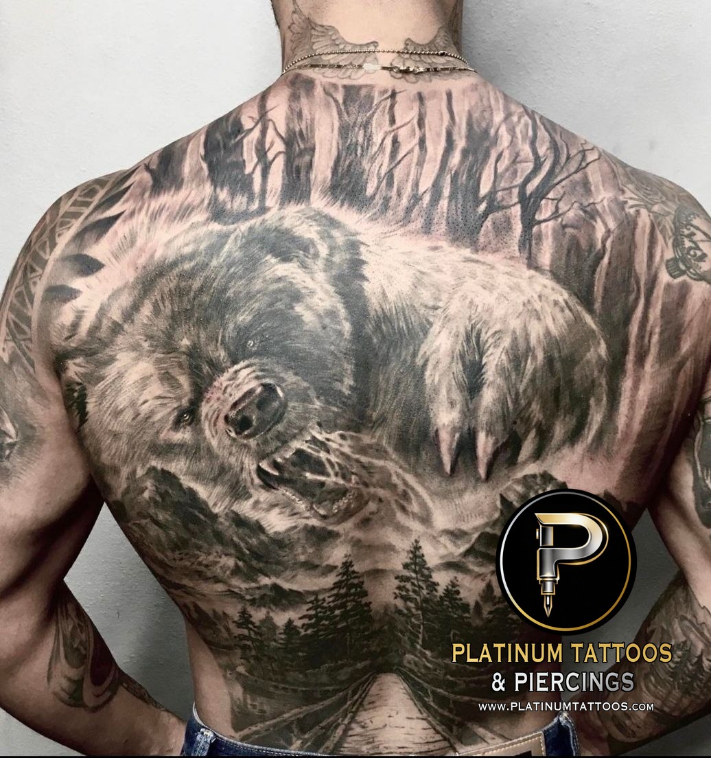 Black & Grey tattoo by Lee at Platinum Tattoos & Piercings, San Antonio TX