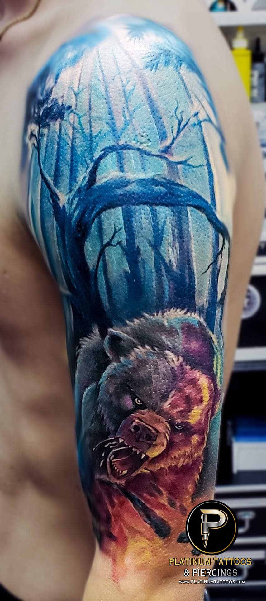 Color tattoo by Lee at Platinum Tattoos & Piercings, San Antonio TX