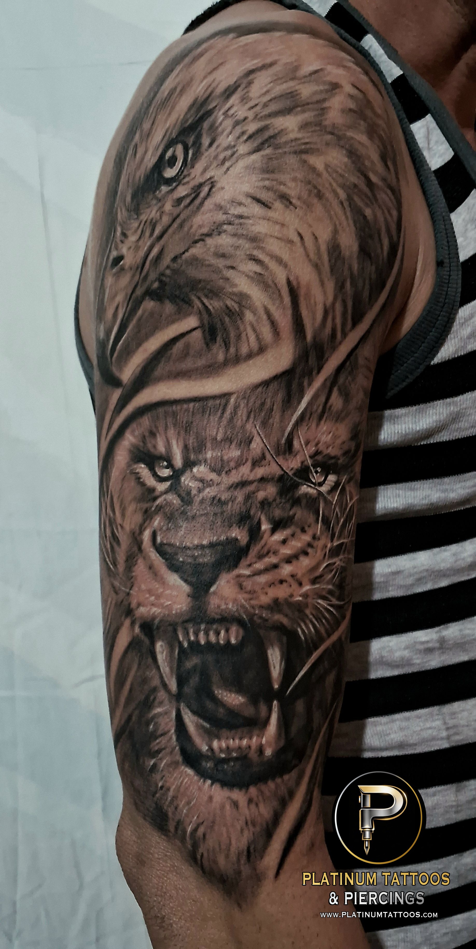 Black & Grey tattoo by Lee at Platinum Tattoos & Piercings, San Antonio TX