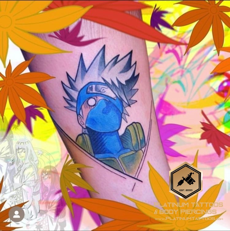 Anime tattoo on the forearm at Platinum Tattoos & Piercings, San Antonio TX