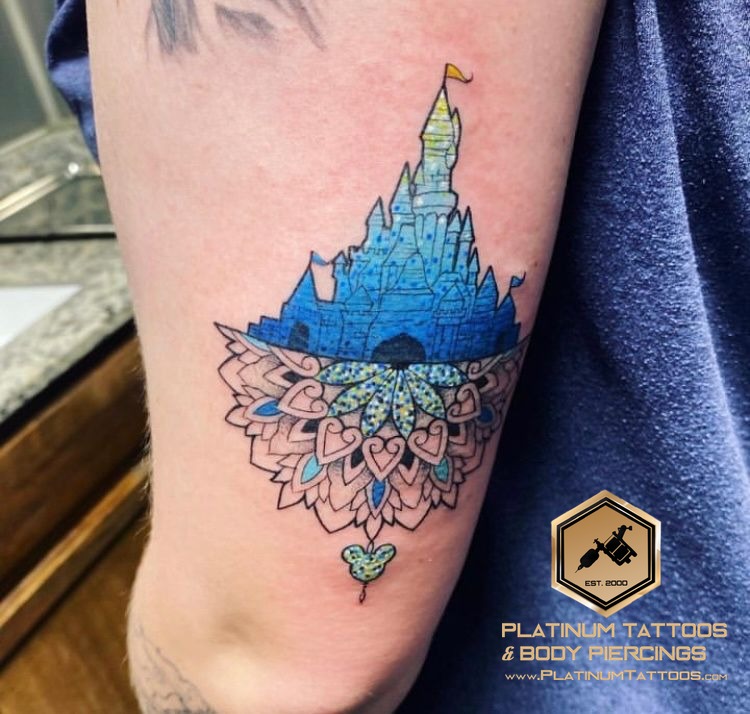 Traditional tattoo at Platinum Tattoos & Piercings, San Antonio TX