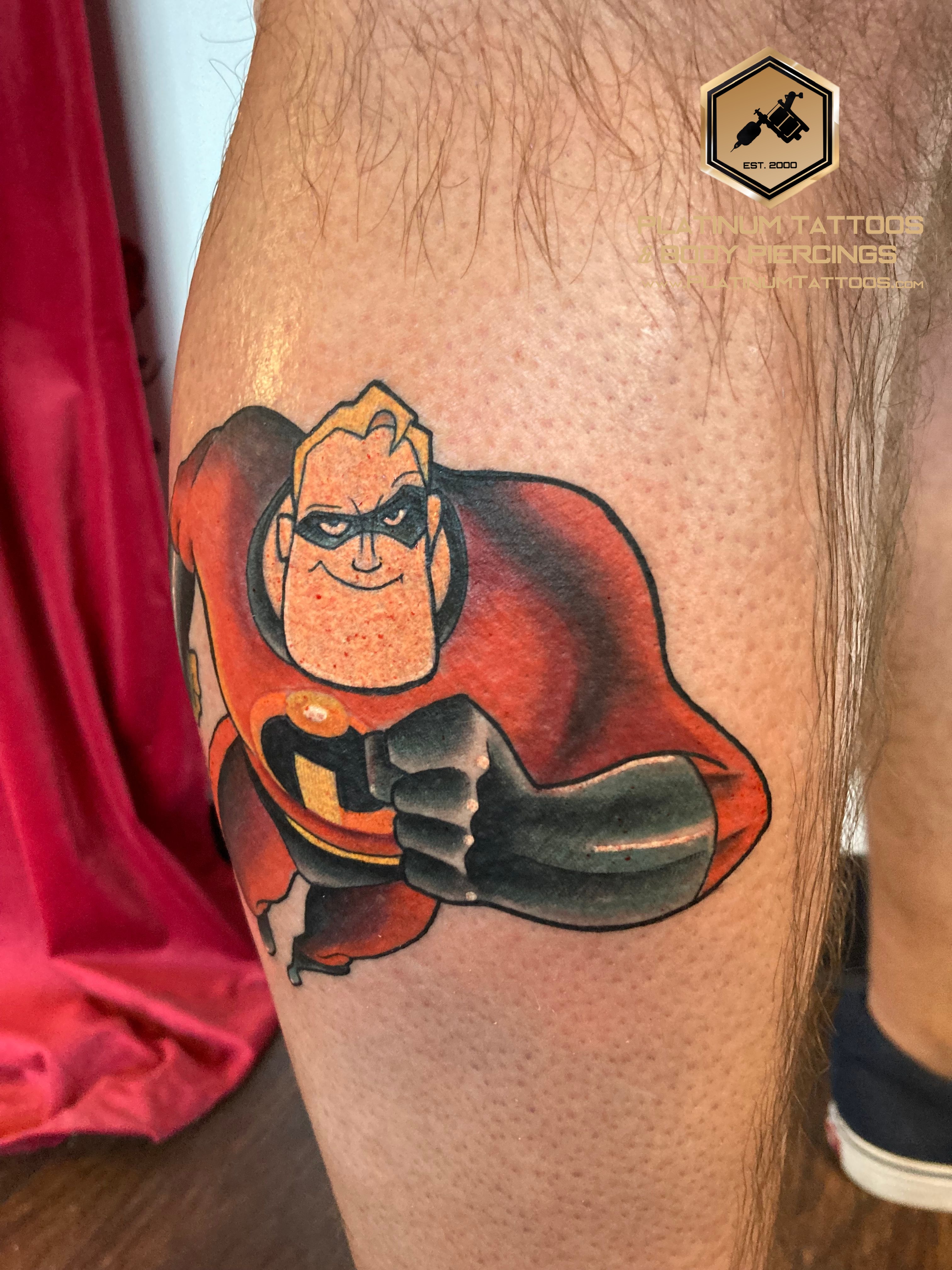 Illustrative tattoo by Jr at Platinum Tattoos & Piercings, San Antonio TX