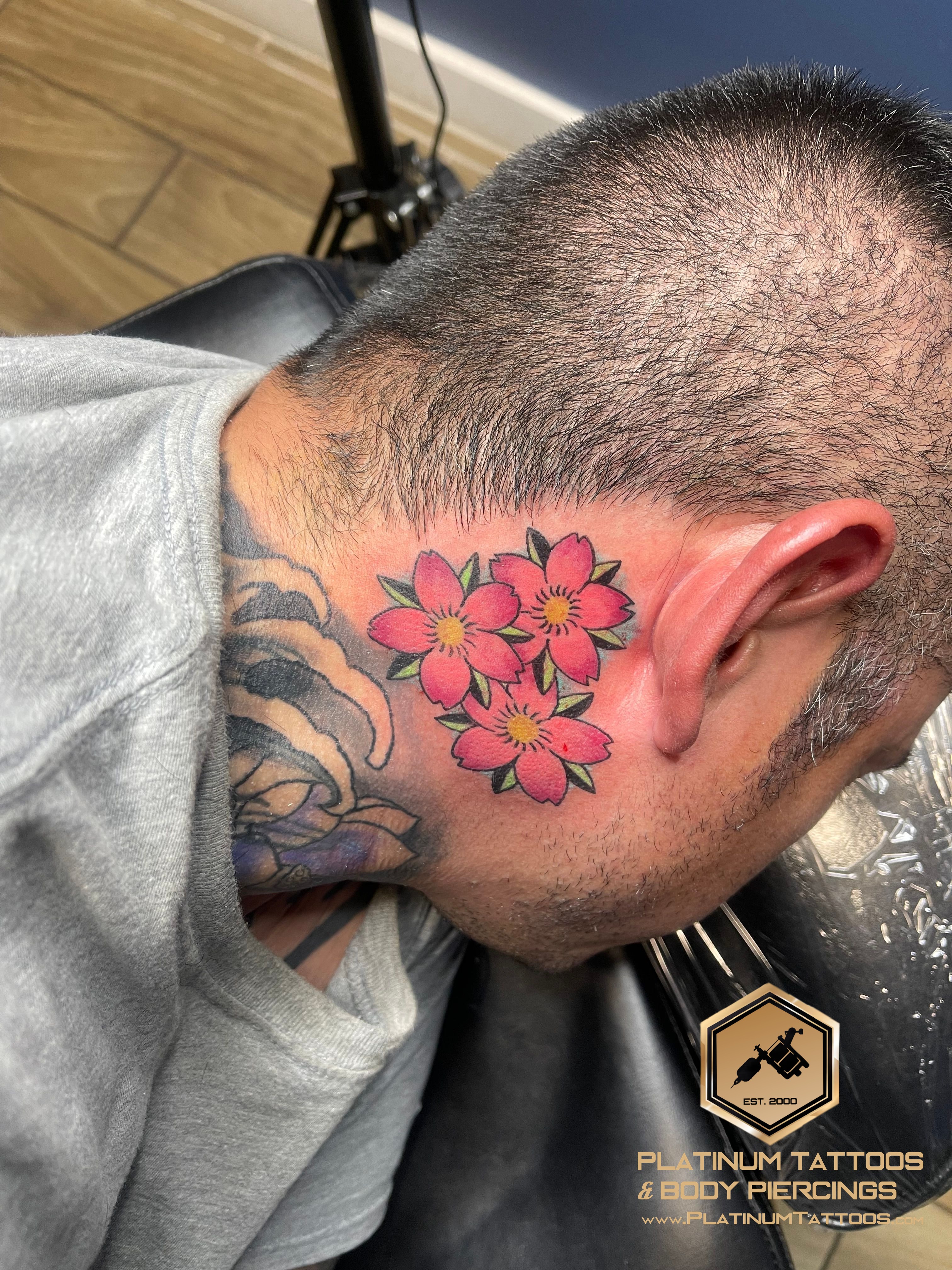 Tattoo Traditional Bio-Mechanical on the Neck by Jerson at Platinum Tattoos & Piercings, San Antonio TX