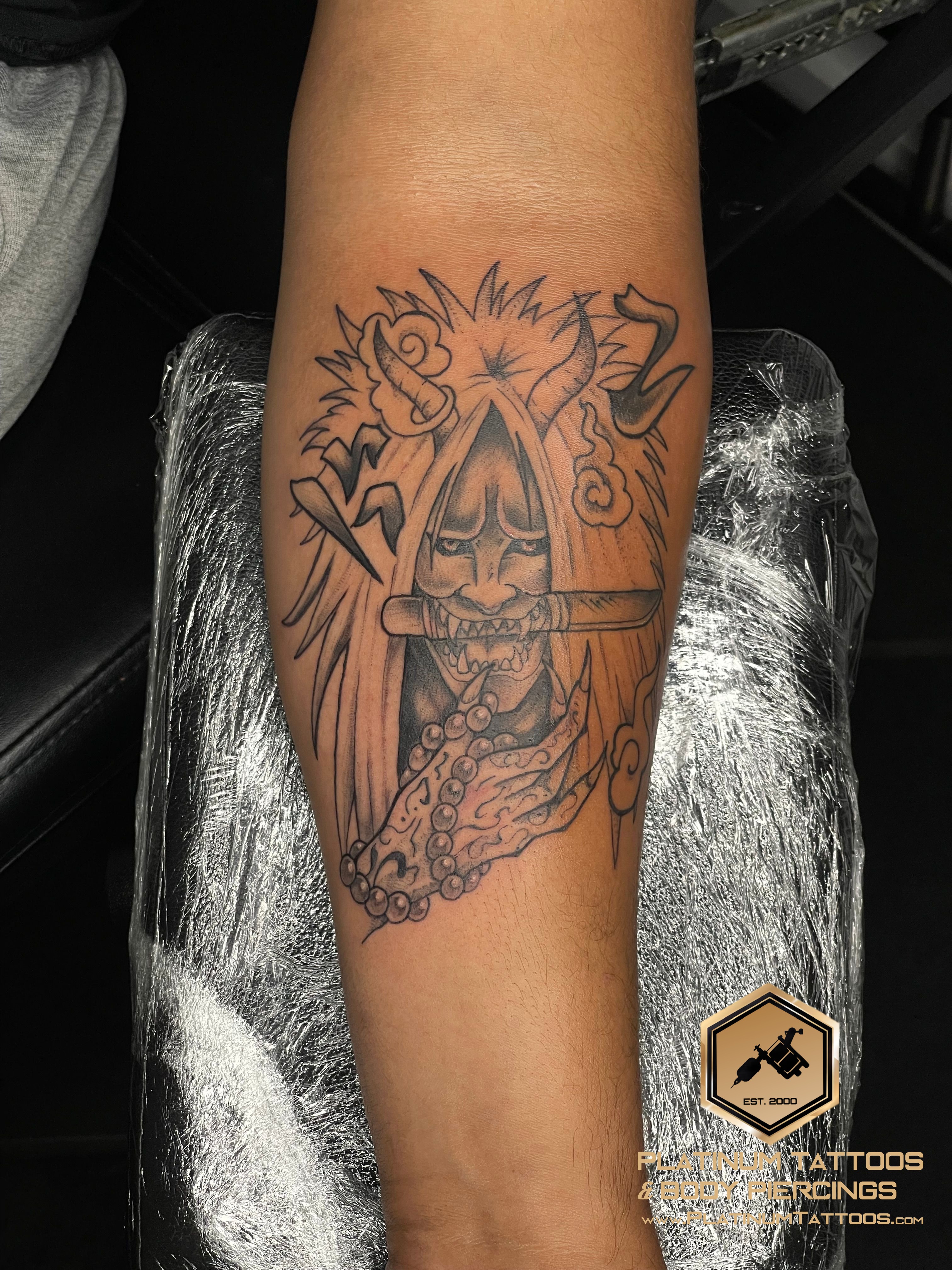 Tattoo Geometric Blackwork Illustrative Dotwork Black & Grey on the Forearm by Jerson at Platinum Tattoos & Piercings, San Antonio TX