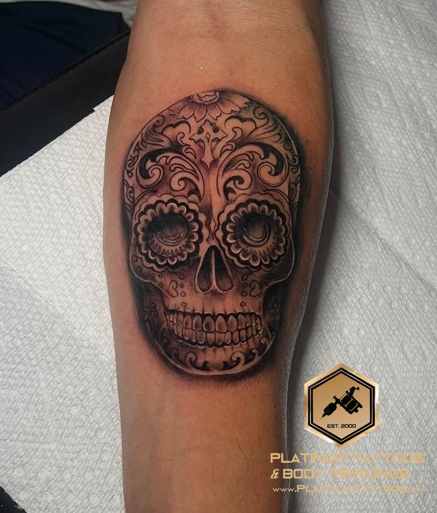 Black & Grey with Color, Black & Grey tattoo by Skar at Platinum Tattoos & Body Piercings, San Antonio TX