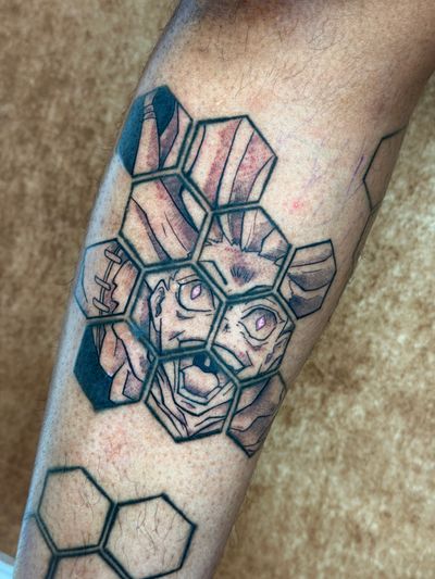 tattoo Sketch Dotwork on the Knee by Jerson
