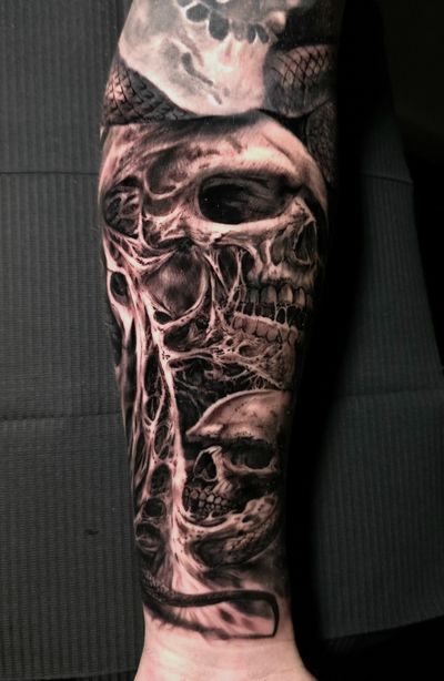 Black & Grey tattoo by Lee at Platinum Tattoos & Piercings, San Antonio TX