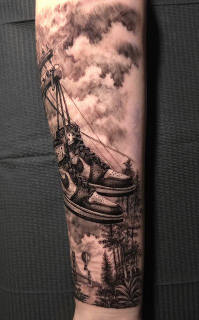 Black & Grey tattoo by Lee at Platinum Tattoos & Piercings, San Antonio TX