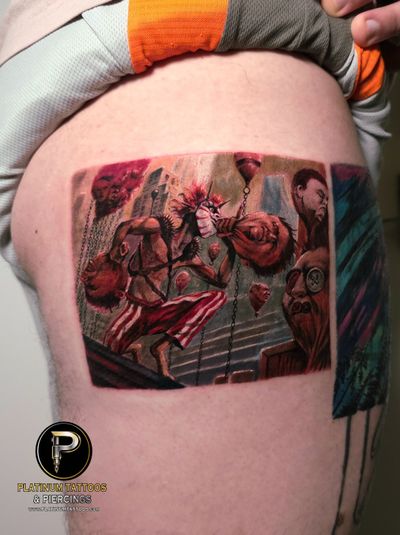 Color tattoo by Lee at Platinum Tattoos & Piercings, San Antonio TX