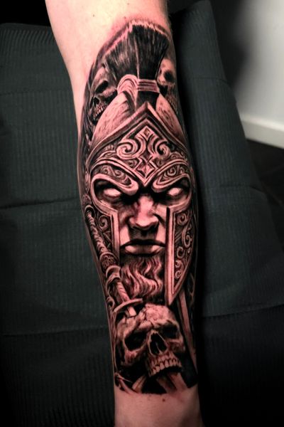 Black & Grey tattoo by Lee at Platinum Tattoos & Piercings, San Antonio TX