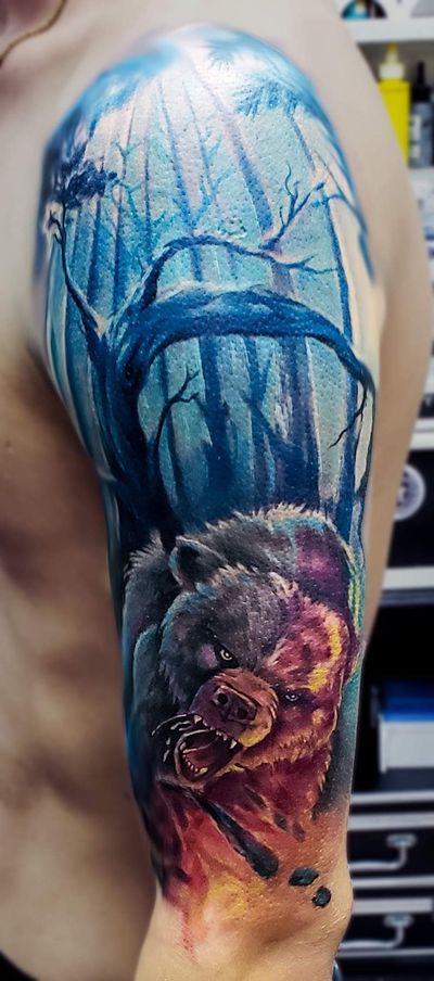 Color tattoo by Lee at Platinum Tattoos & Piercings, San Antonio TX