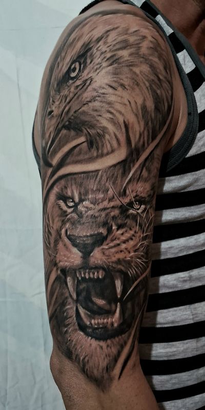 Black & Grey tattoo by Lee at Platinum Tattoos & Piercings, San Antonio TX