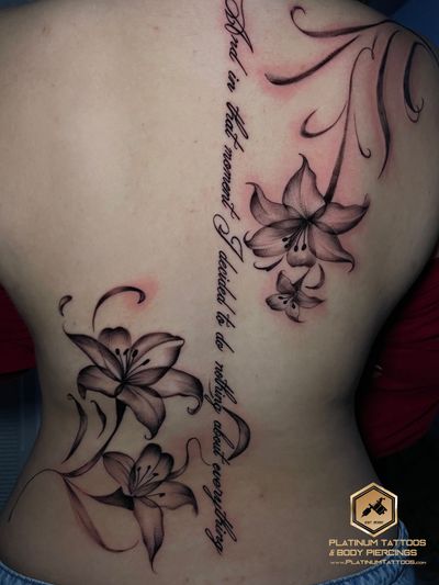 Tattoo Black & Grey on the back by Skar at Platinum Tattoos & Piercings, San Antonio TX