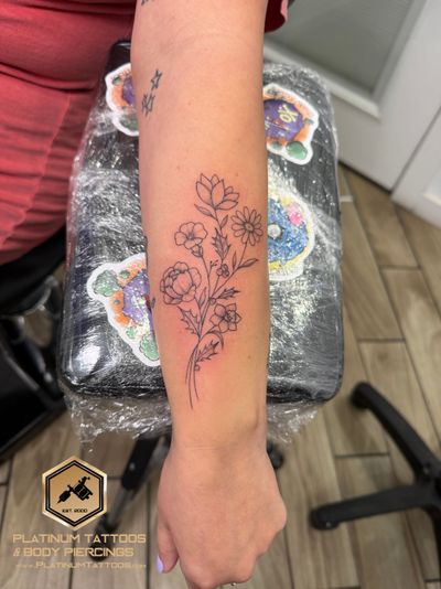 Tattoo Fine Line Bio-Mechanical on the Forearm by Jerson at Platinum Tattoos & Piercings, San Antonio TX