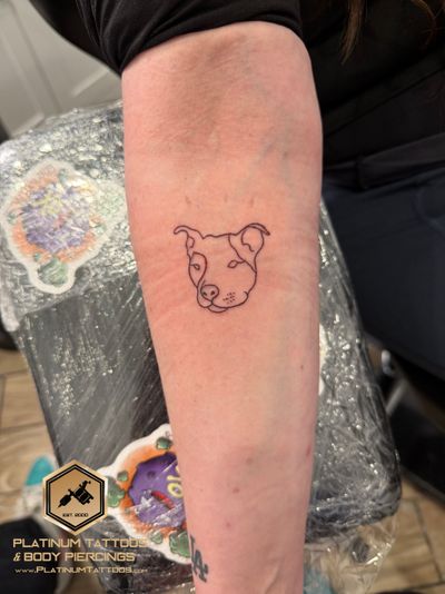 Tattoo Fine Line on the Forearm by Jerson at Platinum Tattoos & Piercings, San Antonio TX